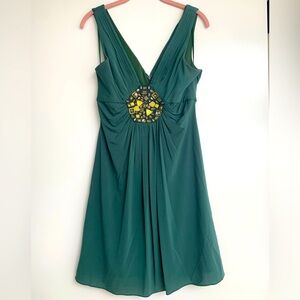 Emerald green cocktail dress